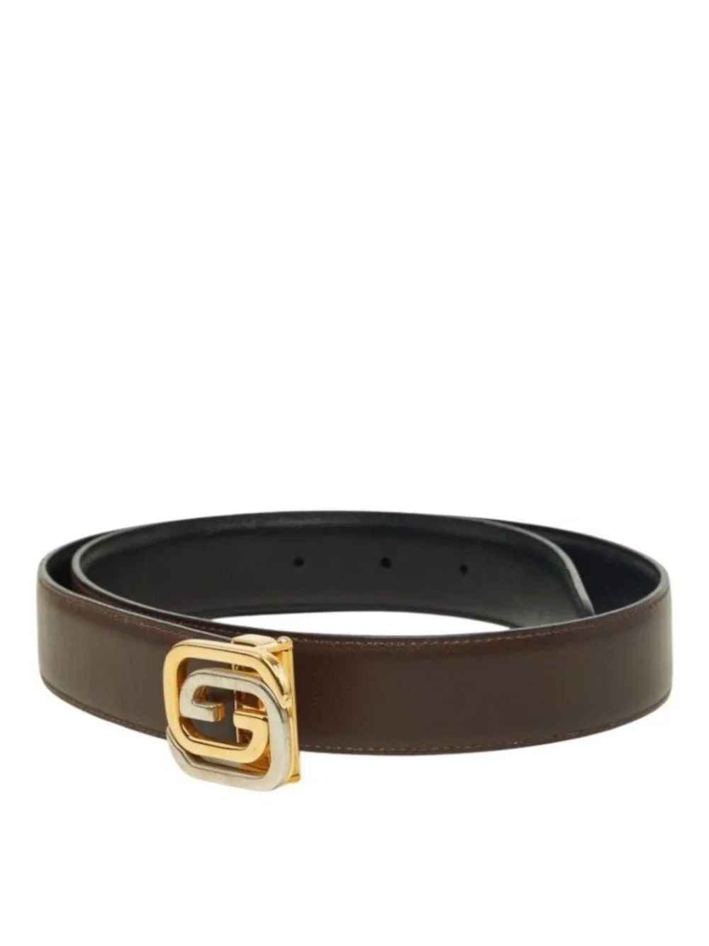 Gucci Interlocking Reversible Belt Brown Leather